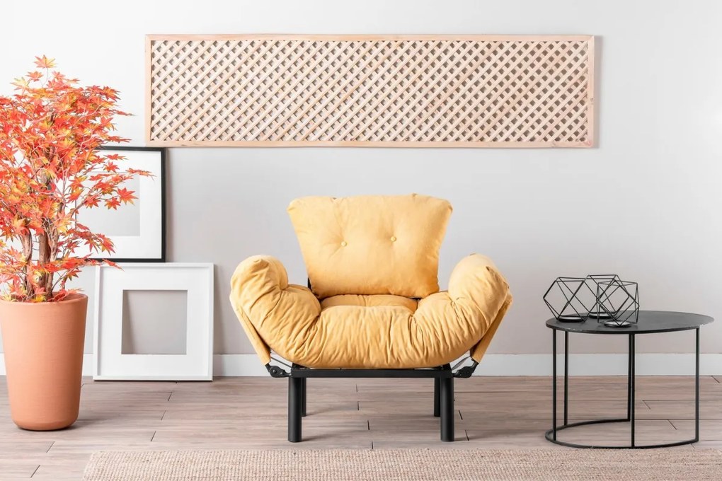 Kreslo Nitta jednomiestne horčicovo žlté