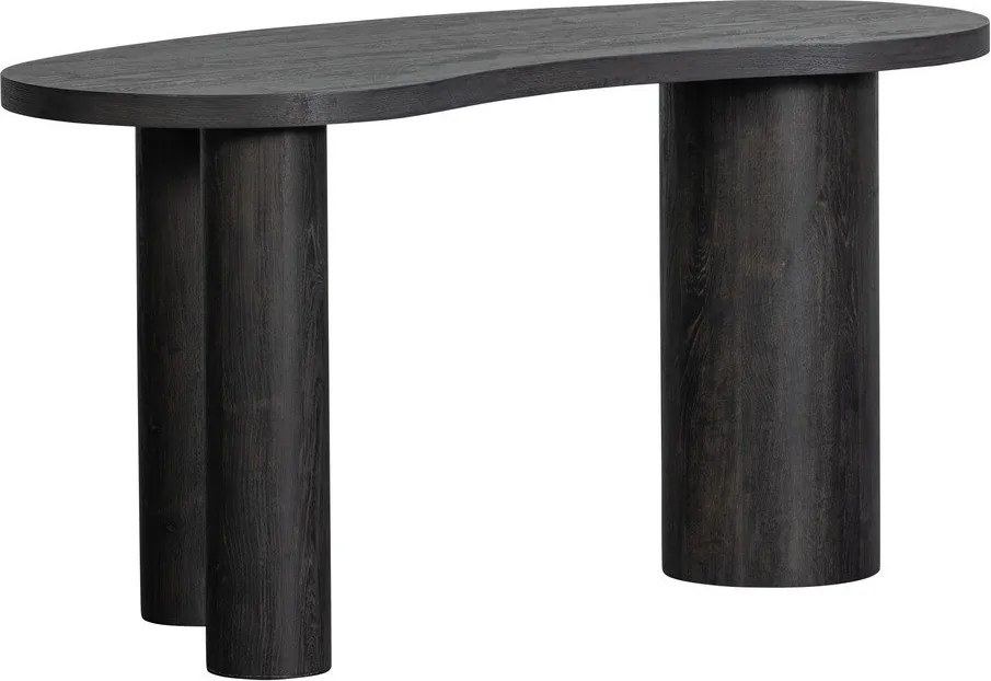 Tmavohnedý konzolový stolík v dekore borovice 70x150 cm Maan – WOOOD