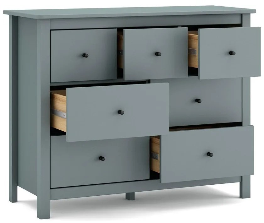 Komoda sivozelená z borovicového dreva 110x80x40 cm Misti – Marckeric