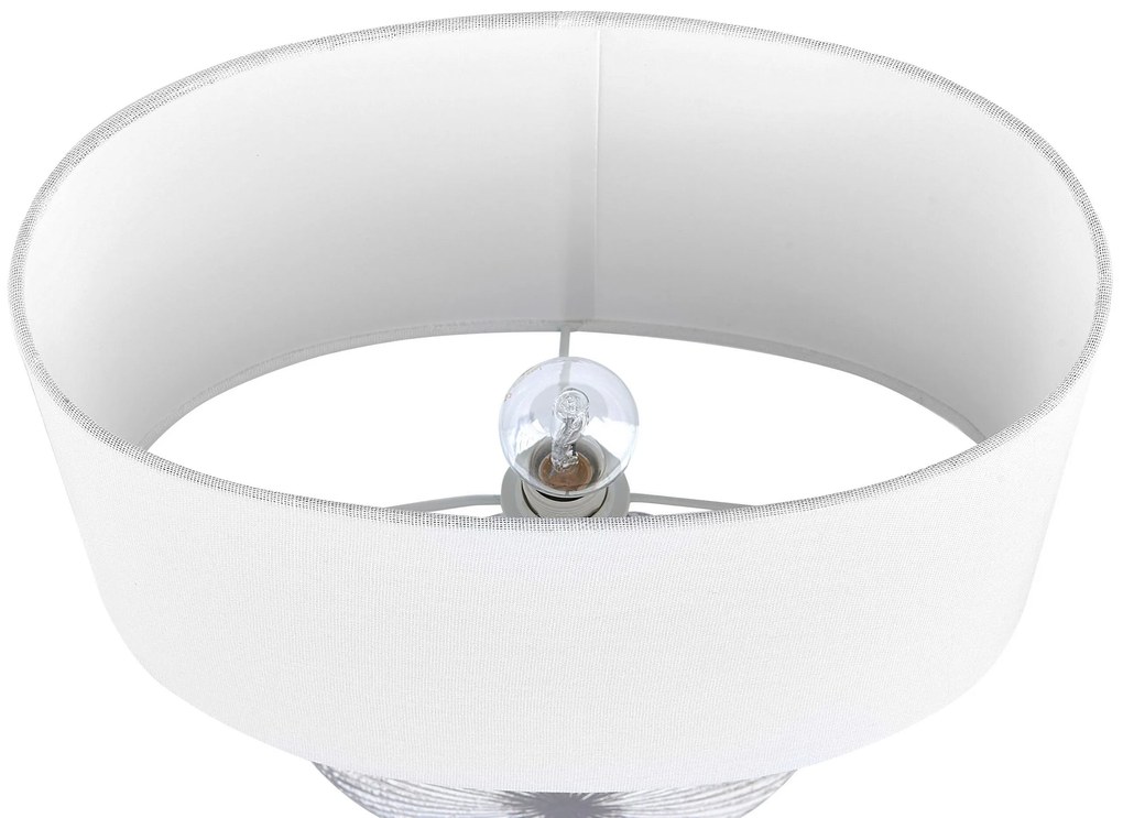 Keramická stolná lampa sivá YUNA Beliani