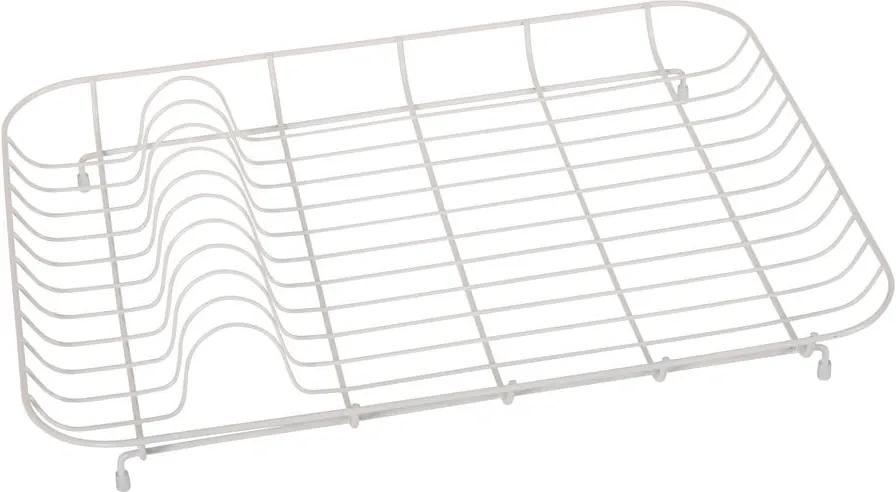 Nízký krémový drôtený odkvapkávač na riad Addis, 43 x 33 x 7 cm