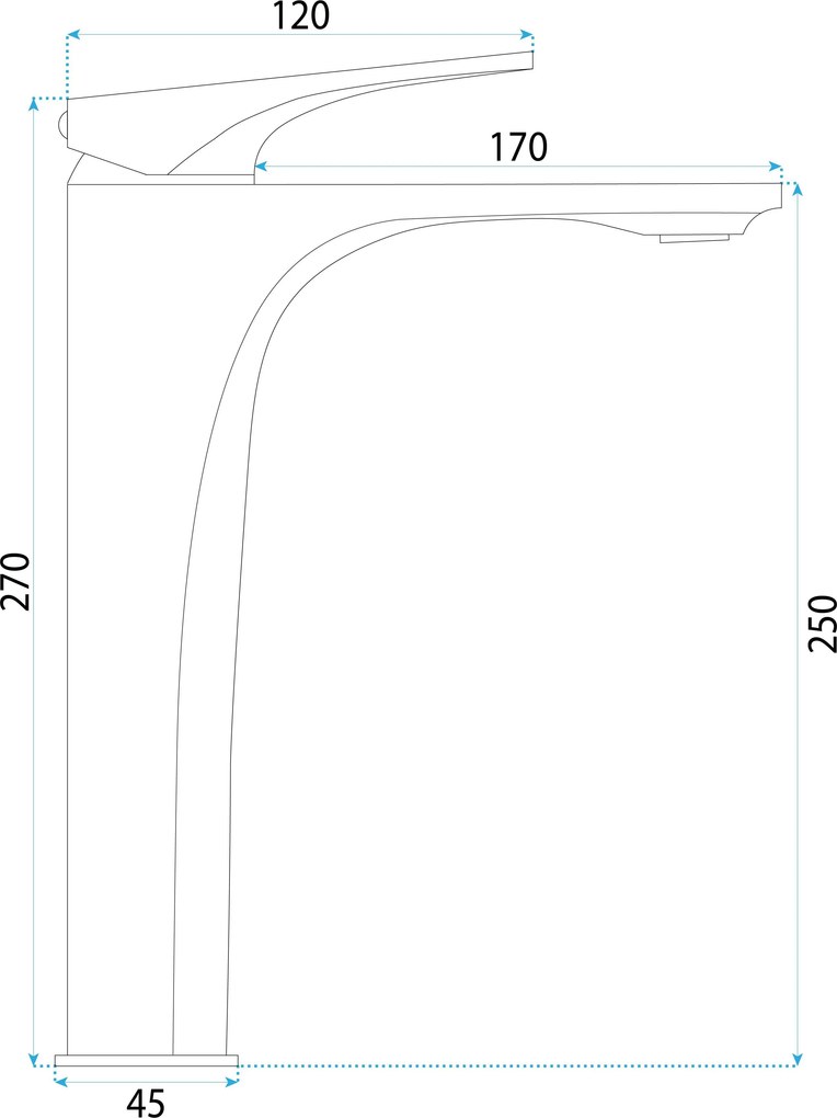 Rea Joe Premium, vysoká umývadlová batéria h-285, medená matná, REA-B8948