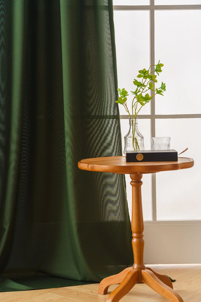 Záves OXFORD LIGHT 140x250 cm, tmavozelený Zavesenie: Riasiaca páska