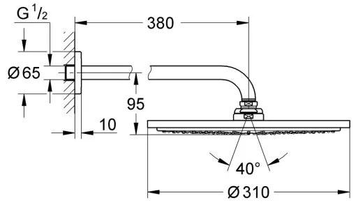 GROHE 26066GN0 - Sprchová hlavica RAINSHOWER COSMOPOLITAN 310 380 mm zlatá