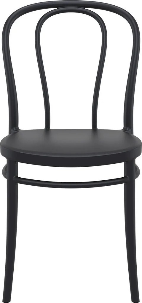 VICTOR záhradná stolička bez podrúčok black