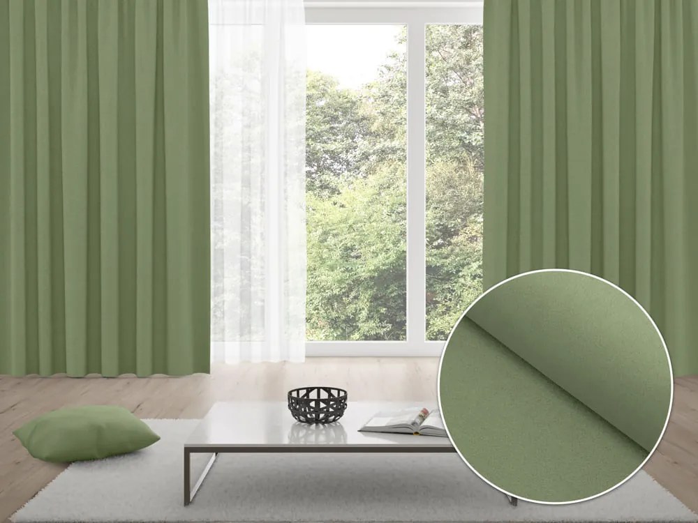 Biante Zatemňovací záves Blackout BKU-118 Sivozelený - šírka 270 cm 270x230 cm