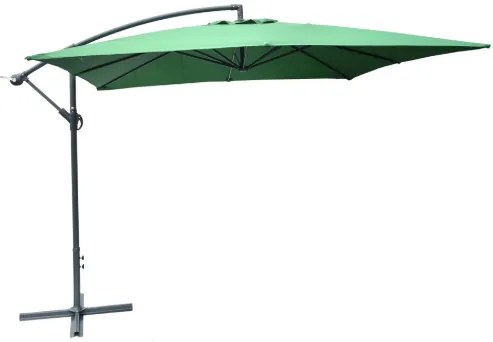 Rojaplast 8080 Štvorcový slnečník bočný zelený 270 x 270 cm