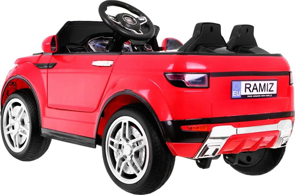 Ramiz Elektrické auto Rapid Racer pre deti, červené SUV + diaľkové ovládanie