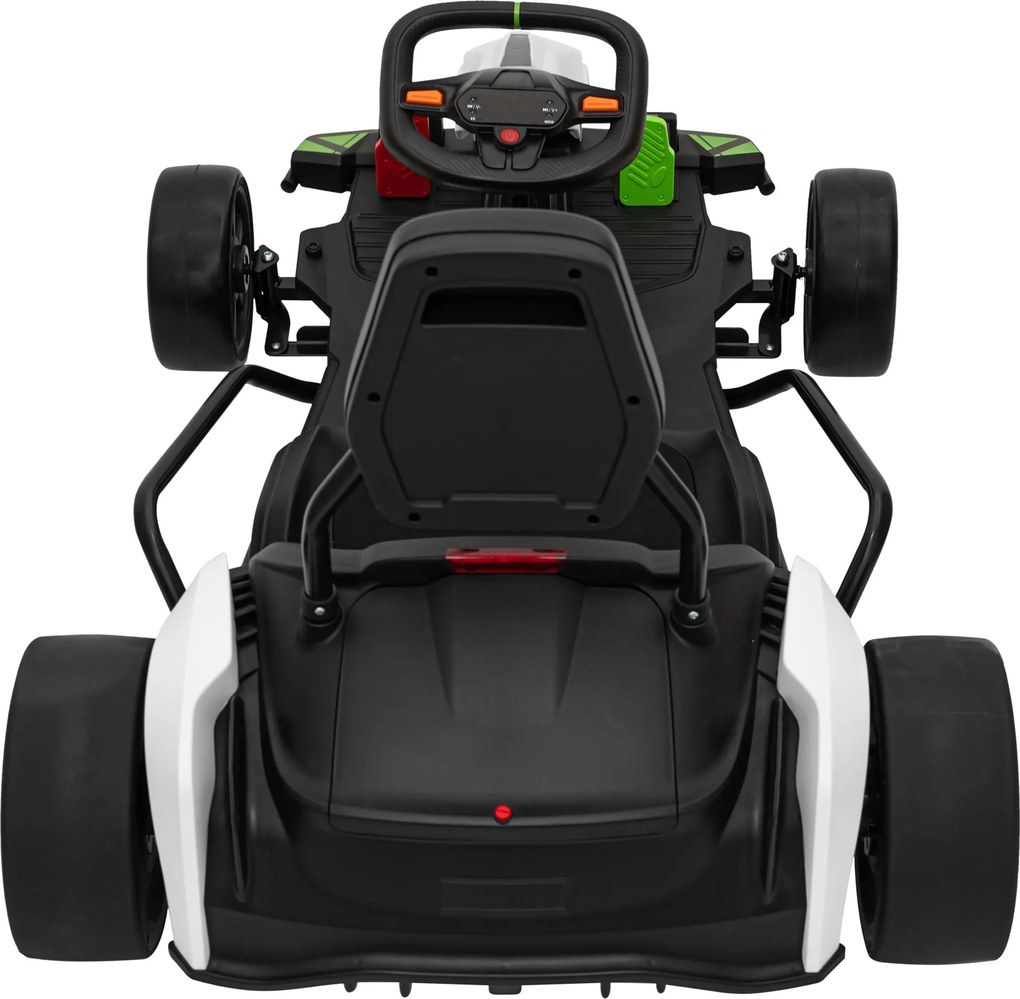 Ramiz Detská motokára na batérie Fast 3 Drift biela + funkcia Drift + motory 2x150W + rádio LED + pásy