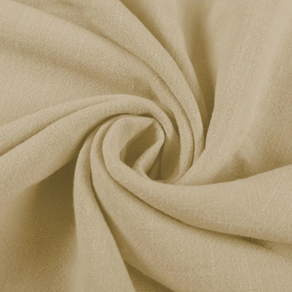 Ľanová látka LEN-023 Pieskovo béžová - metráž šírka 140 cm