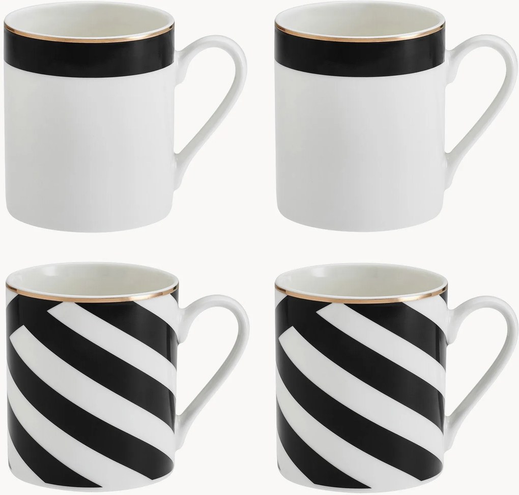 Hrnčeky Luxe Deco, 4 ks