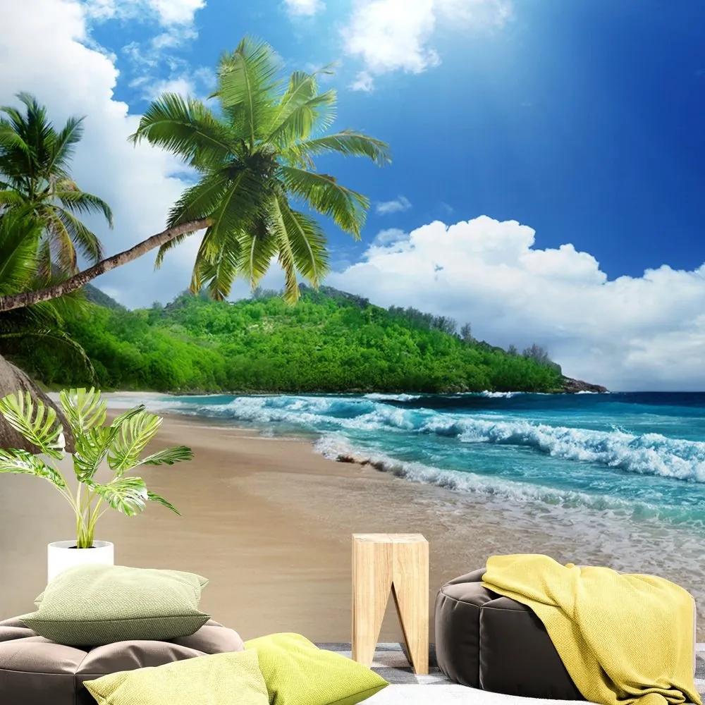 Samolepiaca fototapeta nádherná pláž na ostrove Seychely - 375x250