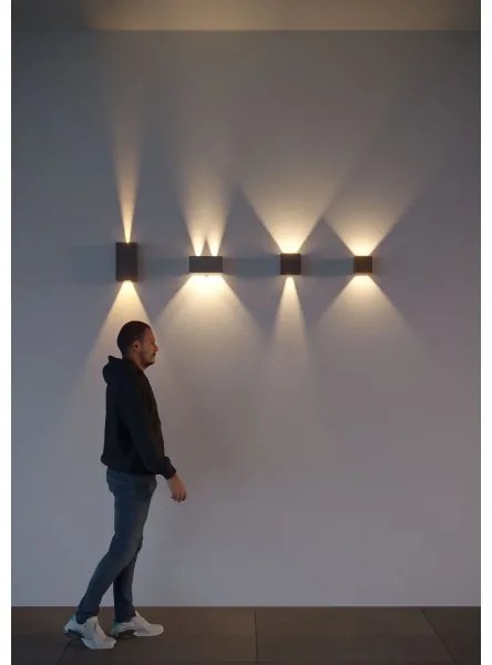 Redo 90303-LED Vonkajšie nástenné svietidlo VARY 4xLED/5W/230V 4000K IP54 antracit