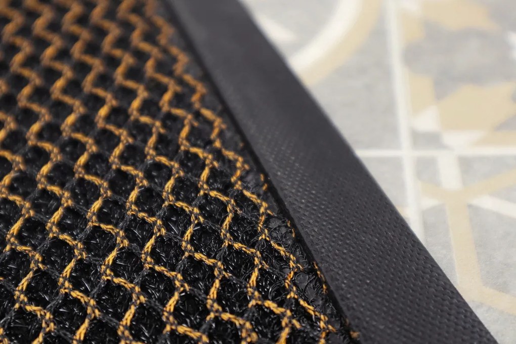 Rohožka Blitz 3D 314 Gold – na von aj na doma, 45x75, žltá, chodba / predsieň, Hamat