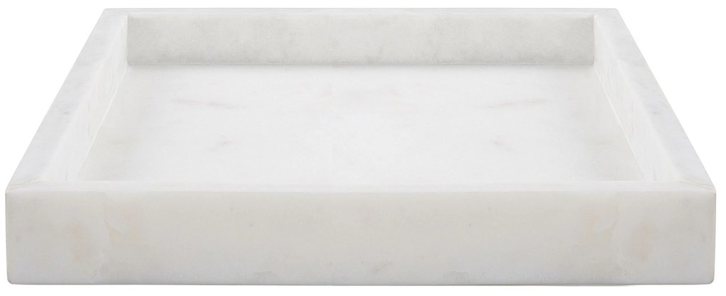 Mramorový dekoratívny podnos biely KATERINI Beliani