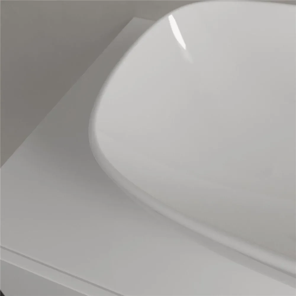 VILLEROY & BOCH Loop & Friends obdĺžnikové umývadlo na dosku bez otvoru, bez prepadu, 560 x 380 mm, biela alpská, s povrchom CeramicPlus, 4A4901R1