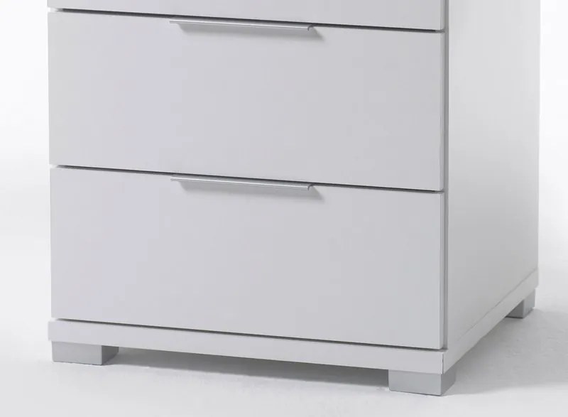 Vysoký nočný stolík / skrinka Samson Plus, biely