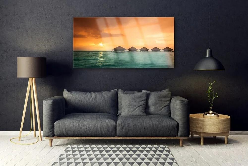 Obraz na akrylátovom skle More slnko krajina 120x60 cm