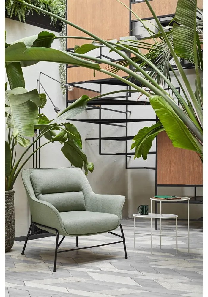 Zeleno-sivé kreslo Teulat Sadira