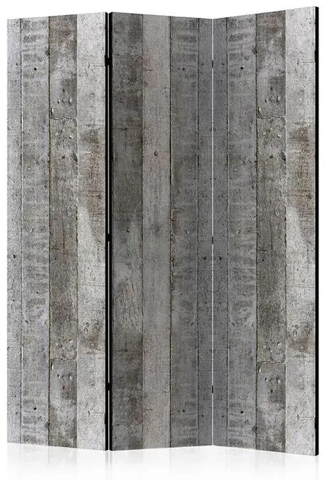 Paraván - Concrete Timber [Room Dividers] Veľkosť: 135x172, Verzia: Akustický