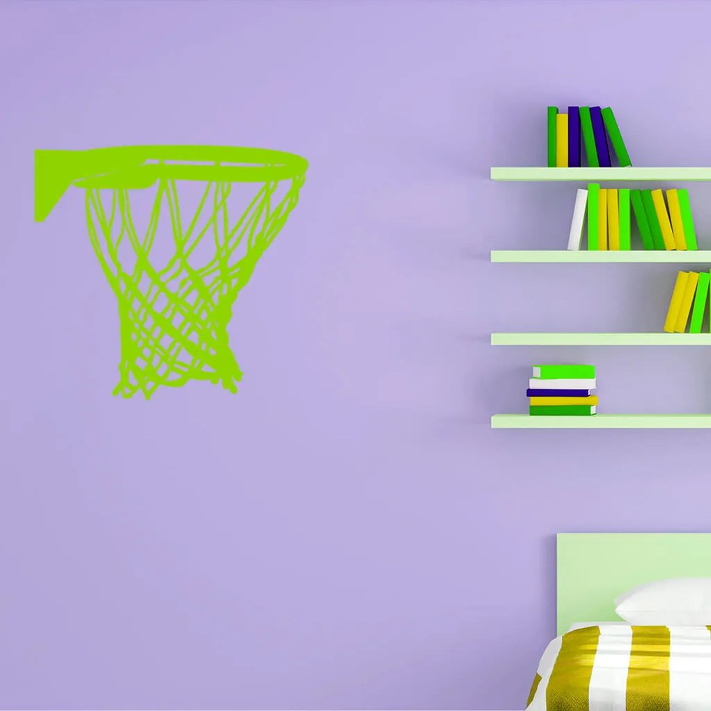 Veselá Stena Samolepka na stenu na stenu Basketbalový kôš Farba: černá