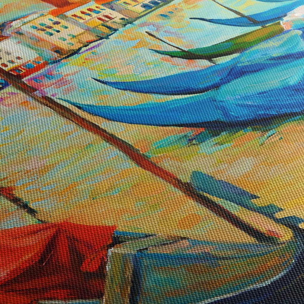 Obraz - Prístav v Benátkach (120x50 cm)