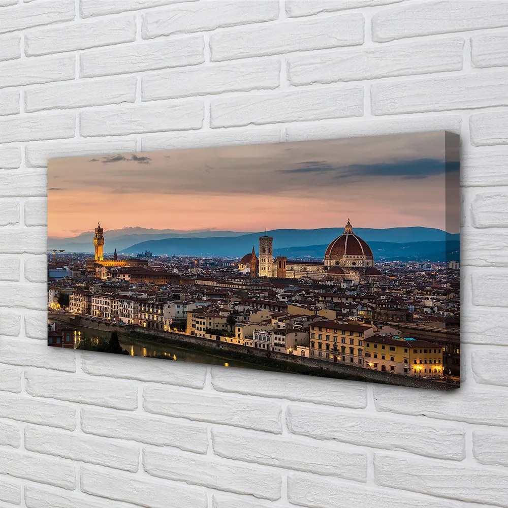 Obraz na plátne Italy Panorama katedrála hory 120x60 cm