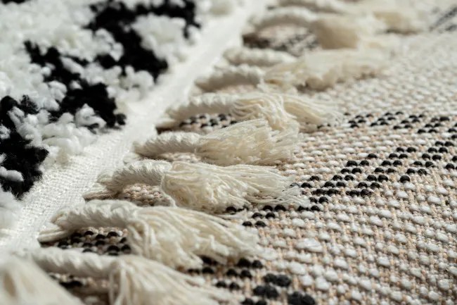 Koberec PROMO BERBER SAFI N9040 biely / čierny