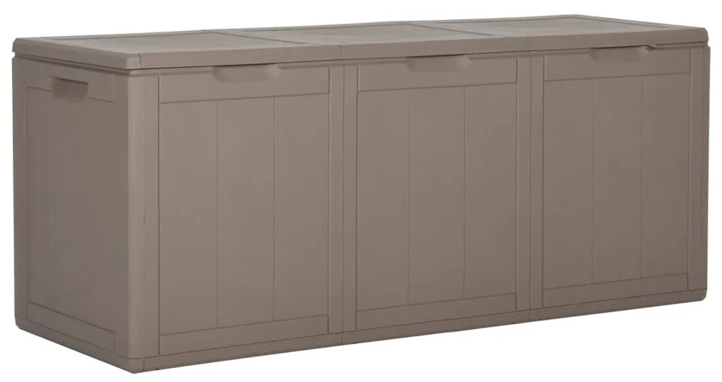 vidaXL Záhradný úložný box 270 l, hnedý, PP ratan