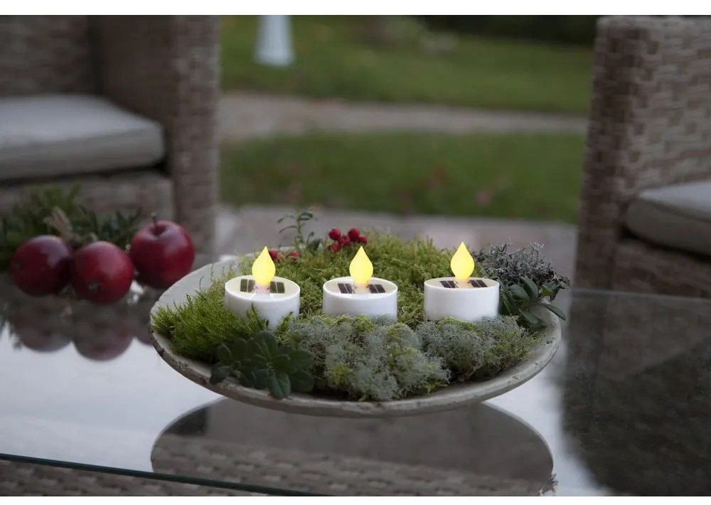 Vonkajšie solárne LED sviečky v súprave 3 ks (výška 5,5 cm) Saul – Star Trading