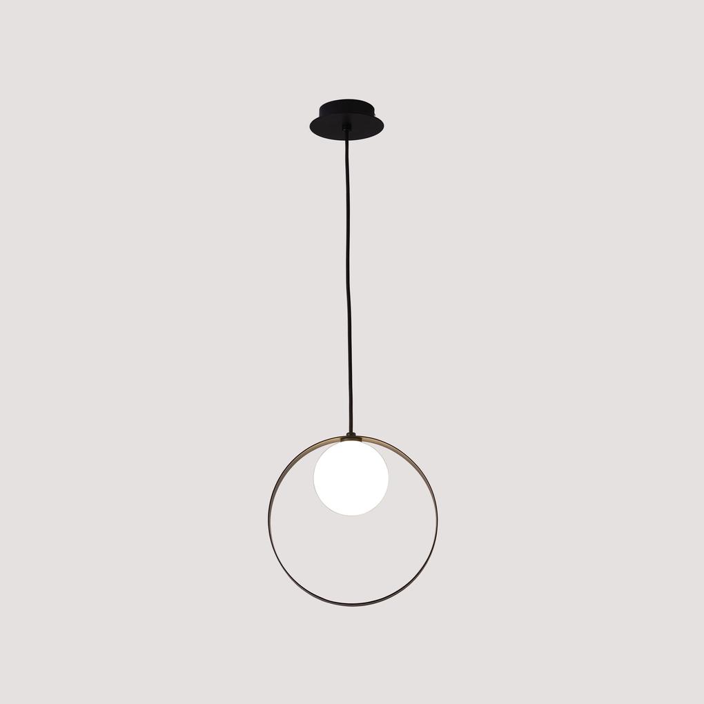 CLX Závesné designové osvetlenie TUSCANIA, 1xG9, 28W, čierne, kruhové