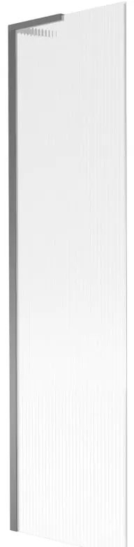 Mexen Next L, 1-krídlová vaňová zástena 50 x 150 cm, 6mm sklo s rebrovým vzorom, grafitový profil, 895-050-000-03-09-95