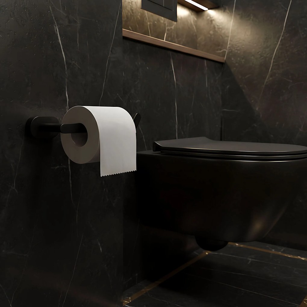 Rea Til, držiak na toaletný papier, čierna matná, REA-88045