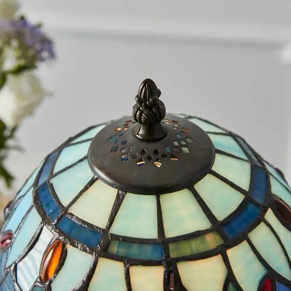 Endon 64088 - Stolná lampa Tiffany DRAGONFLY 1xE14/40W/230V priemer 20 cm