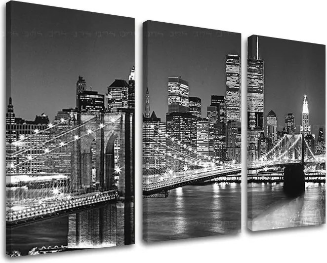 Obraz na stenu 3 dielny MESTO ME036E30 - 90x60 cm
