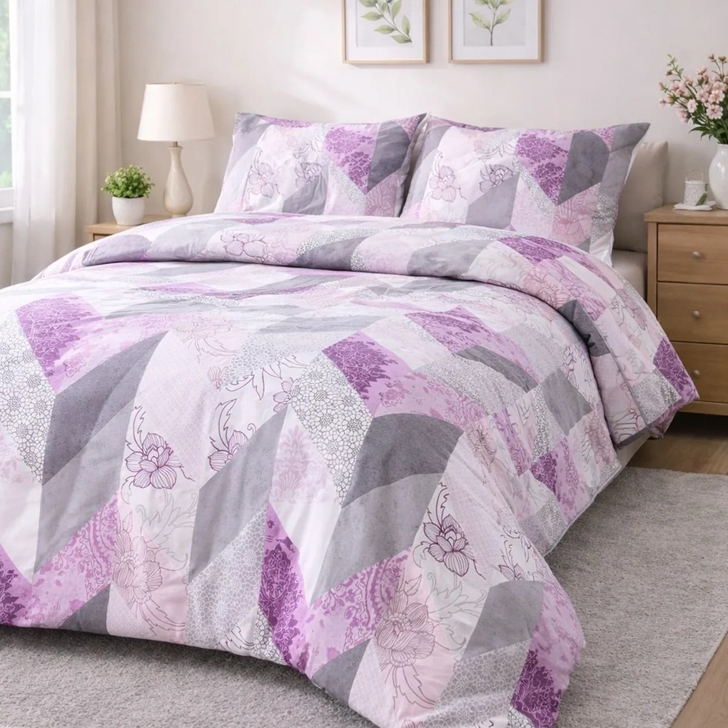 BAVLNENÉ OBLIEČKY COTTONLOVE 200X220 CM, 2KS 70X80 CM VZOROVANÉ