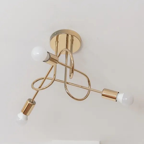 Prisadený luster OXFORD 3xE27/15W/230V zlatý