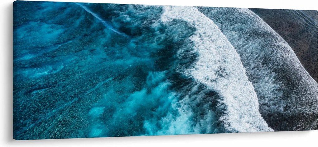 Obraz - Vlny na mori (120x50 cm)