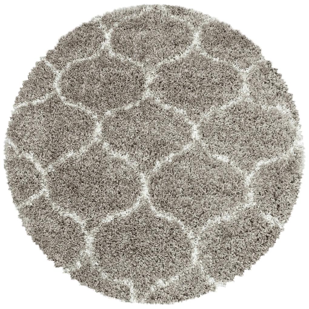 Ayyildiz Kusový koberec SALSA 3201, Okrúhly, Béžová Rozmer koberca: 200 cm KRUH