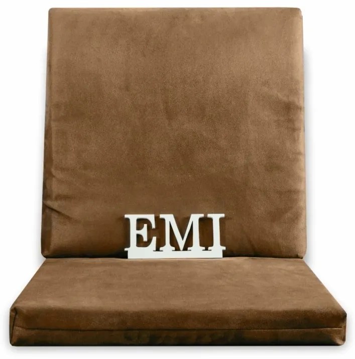 Poduška na stoličku hnedá EMI, 50x50x5 cm