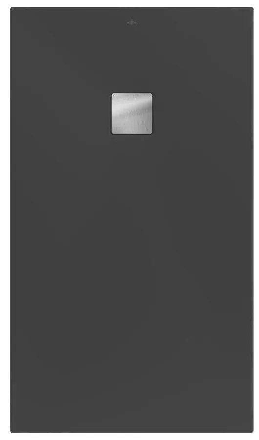VILLEROY &amp; BOCH Planeo obdĺžniková sprchová vanička akrylátová, s technológiou RockLite, štandardný model, protišmyk (B), 1400 x 800 x 40 mm, Anthracite, UDA1480PLA2V-1S