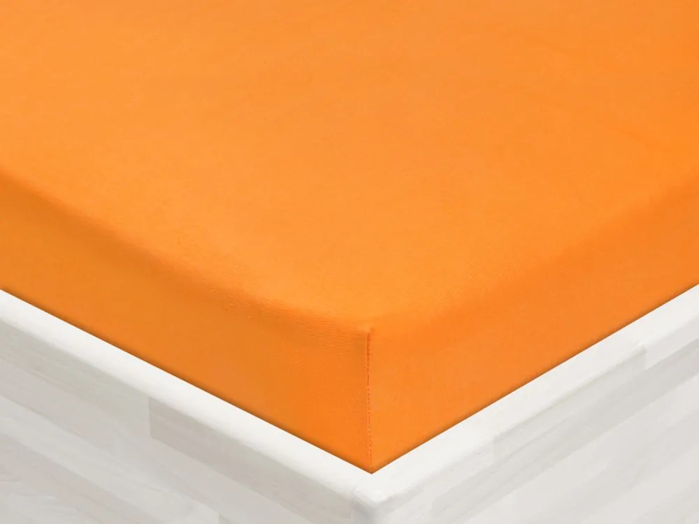 Jersey napínacie prestieradlo JR-006 Oranžové 80 x 200 - výška 20 cm