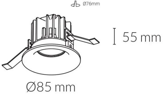 Kohl Lighting - LED Kúpeľňové podhľadové svietidlo LUXO LED/12W/230V IP65
