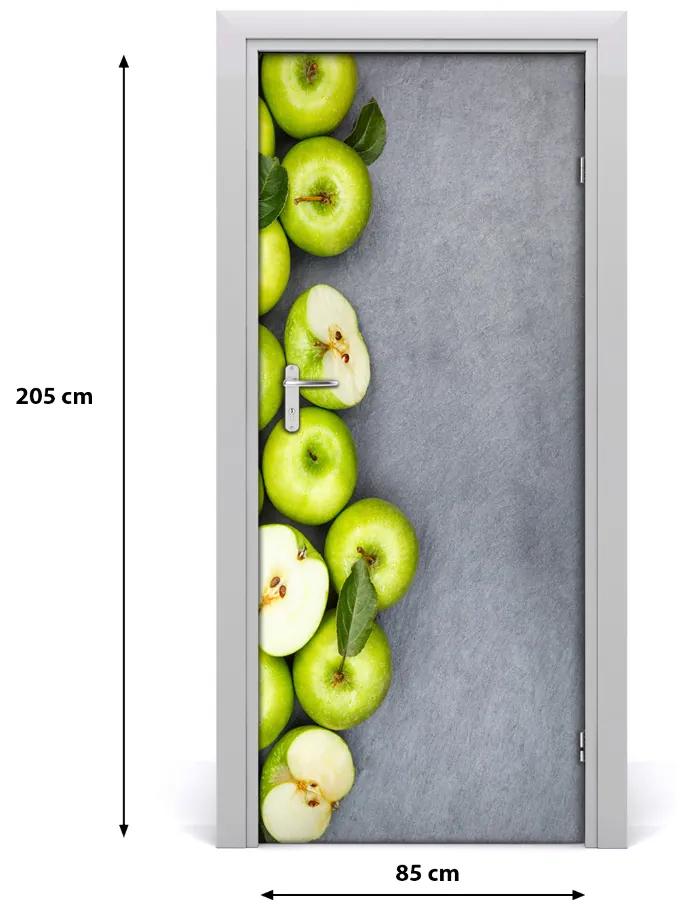 Fototapeta na dvere samolepiace zelená jablká 85x205 cm