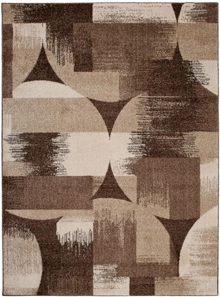 Kusový koberec Kruhy béžový, Velikosti 60x100cm