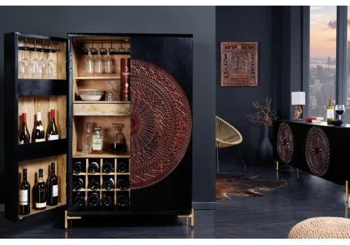 Komoda/Bar 41106 95cm Mandala Drevo Mango  - Komfort-nábytok