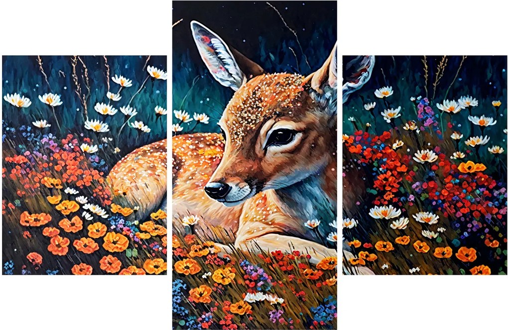 Obraz - Maľované srne (90x60 cm)