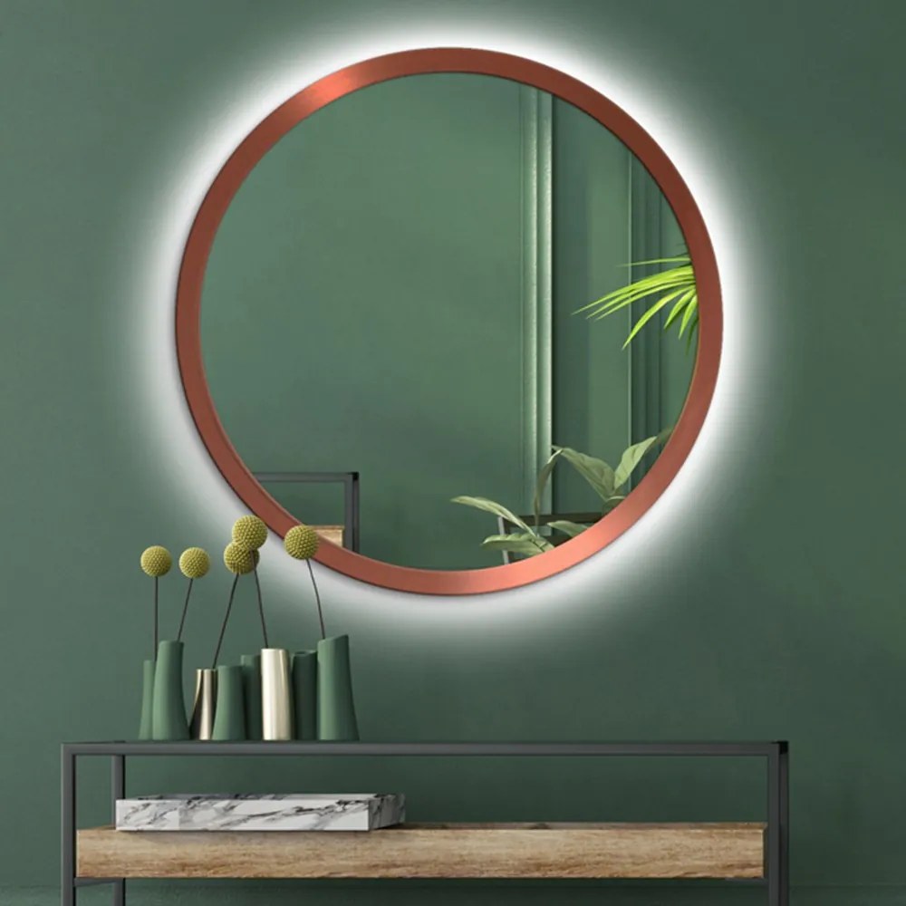 Zrkadlo Balde Copper LED Rozmer zrkadla: ø 105 cm