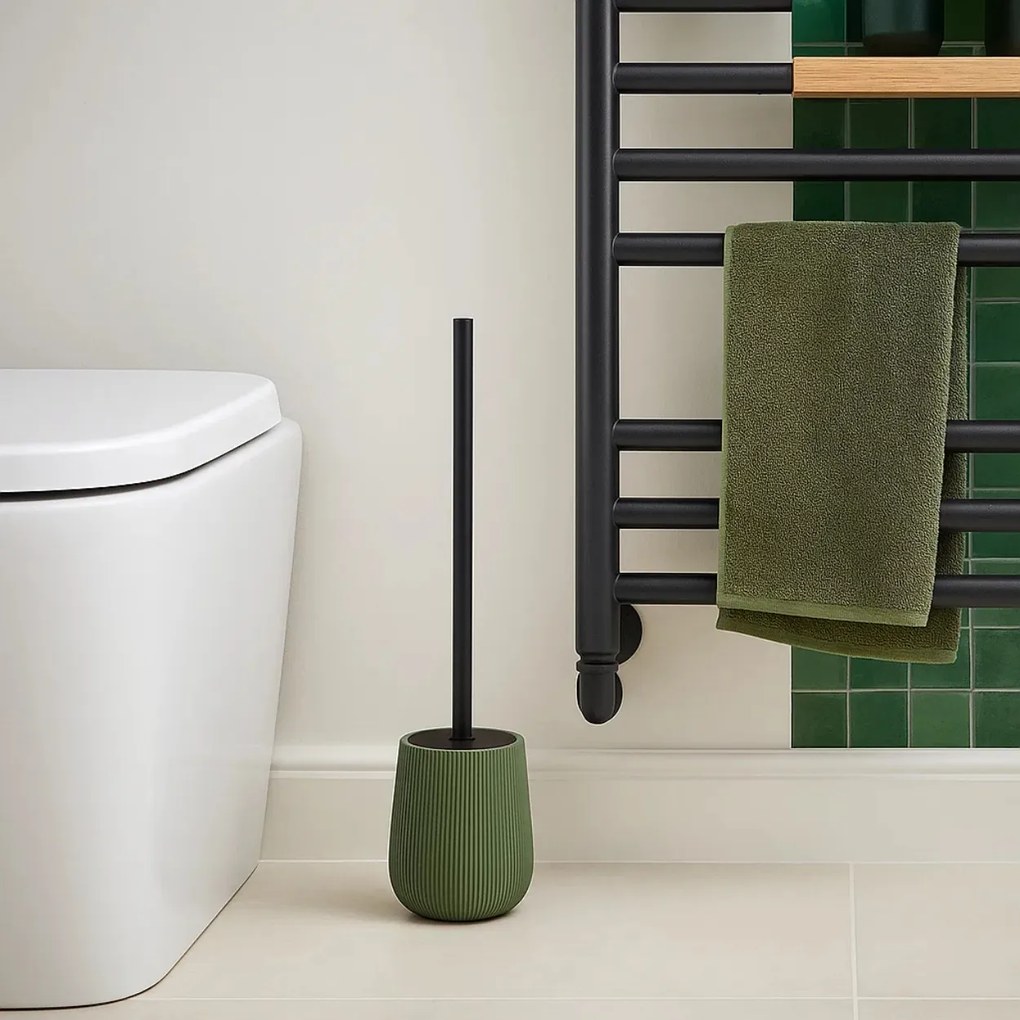 WC kefa Stripe, zelená/s čiernymi prvkami