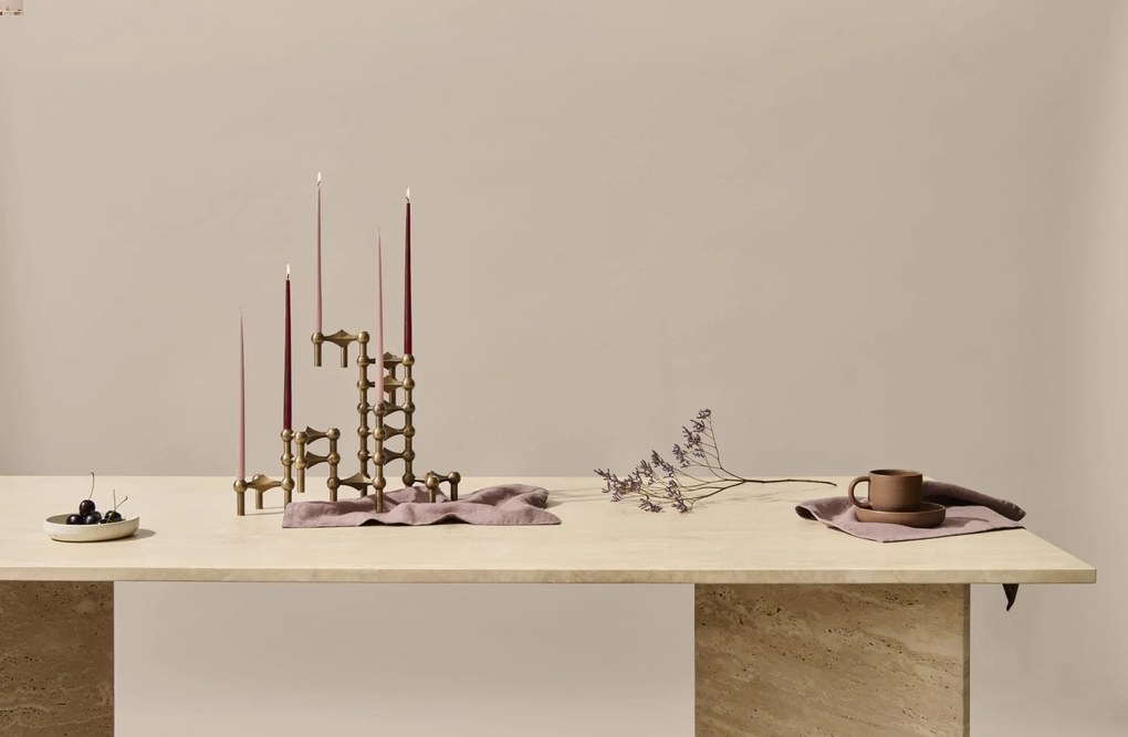 Stoff Nagel Vysoká sviečka STOFF Nagel by Ester&Erik Soft Rose – set 6 ks